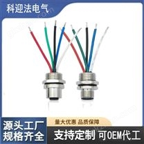 板端前鎖m12插座連接器